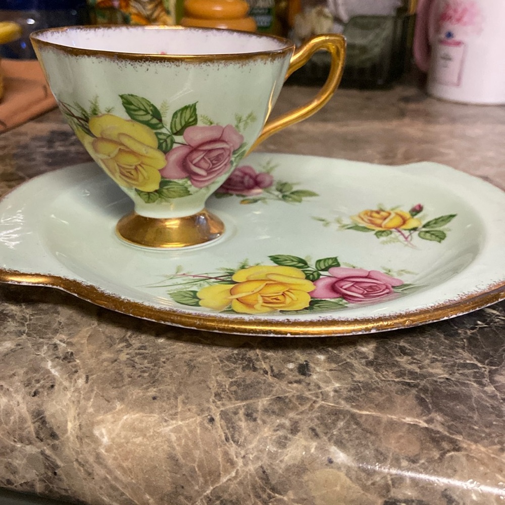 Derby English bone china cup and saucer